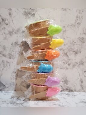 Ice Cream Bowl And Scoop 12 Piece Set New Sealed Colorful
